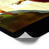 Funny Cat God Creation Of Adam Meme Jesus Christia Poster (Ecke)