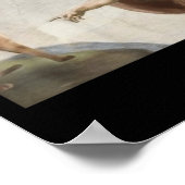 Funny Cat God Creation von Adam Meme Michelangelo Poster (Ecke)