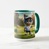 Funny Cat Golf Player, Tasse (VorderseiteRechts)