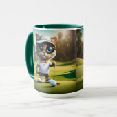 Funny Cat Golf Player, Tasse (Vorderseite Links)
