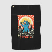 Funny Cat Golfhandtuch (Vorderseite)