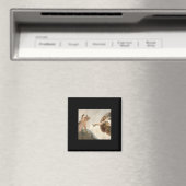 Funny Cat Gott Schöpfung Adam Meme Jesus Magnet (In Situ (Geschirrspüler))