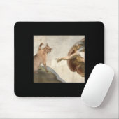 Funny Cat Gott Schöpfung Adam Meme Jesus Mousepad (Mit Mouse)