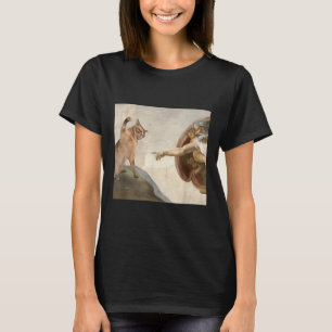 Funny Cat Gott Schöpfung Adam Meme Jesus T-Shirt