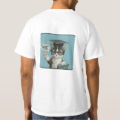 Funny Cat Grammatik Polizei T-Shirt (Rückseite)