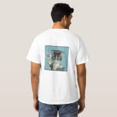 Funny Cat Grammatik Polizei T-Shirt (Schwarz voll)
