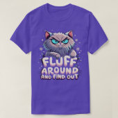 Funny Cat Graphen Fluff und finden Sie heraus, Fra T-Shirt (Design vorne)