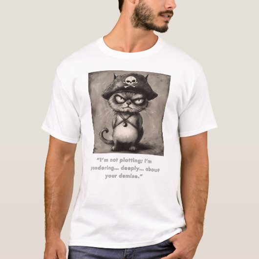 Funny Cat Graphic Design #4 T-Shirt (Vorderseite)
