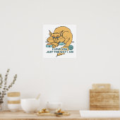 Funny Cat Graphic Sprichwort Poster (Küche)