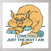 Funny Cat Graphic Sprichwort Poster (Vorne)