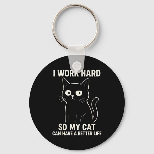 Funny Cat Graphic Tee Men Women Coworker Meme Humo Schlüsselanhänger (Vorderseite)