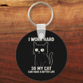 Funny Cat Graphic Tee Men Women Coworker Meme Humo Schlüsselanhänger (Vorderseite)