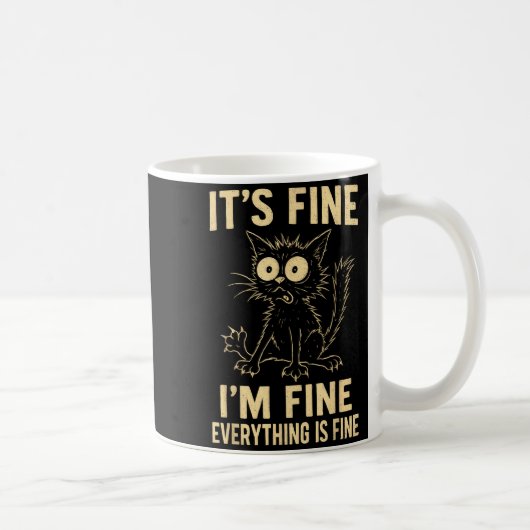 Funny Cat Graphic Tee Men Women Kids Weird Crazy M Kaffeetasse (Rechts)