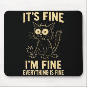 Funny Cat Graphic Tee Men Women Kids Weird Crazy M Mousepad (Vorne)