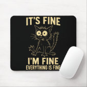 Funny Cat Graphic Tee Men Women Kids Weird Crazy M Mousepad (Mit Mouse)