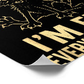 Funny Cat Graphic Tee Men Women Kids Weird Crazy M Poster (Ecke)