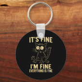 Funny Cat Graphic Tee Men Women Kids Weird Crazy M Schlüsselanhänger (Vorderseite)