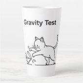 Funny Cat Gravity Test | Niedlich Science Kitten S Milchtasse (Vorderseite)