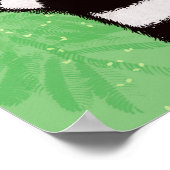Funny Cat Green Blätter Nature Lover Poster (Ecke)