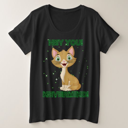 Funny Cat Große Größe T-Shirt (Design vorne)