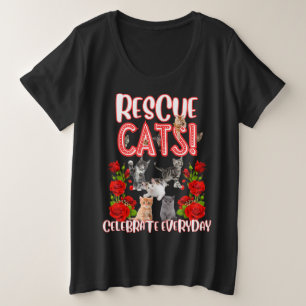 Funny Cat Große Größe T-Shirt