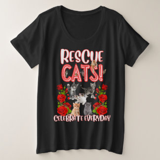 Funny Cat Große Größe T-Shirt