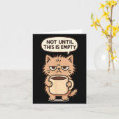 Funny Cat Grumpy Kaffee Lover Nicht morgens Person Karte (Gelbe Blume)