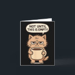 Funny Cat Grumpy Kaffee Lover Nicht morgens Person Karte<br><div class="desc">Funny Cat Grumpy Kaffee Lover Not Morning Person sarkastisch</div>