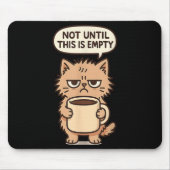 Funny Cat Grumpy Kaffee Lover Nicht morgens Person Mousepad (Vorne)