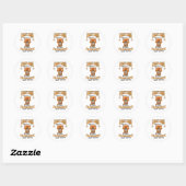 Funny Cat Grumpy Kaffee Lover Sarcastic Ich Wollte Runder Aufkleber (Blatt)
