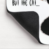 Funny Cat Hair Zitat Niedlich Black Cat Silhouette Mousepad (Ecke)