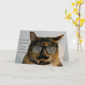 Funny Cat Halloween Card, Cat in Disguage Karte (Gelbe Blume)
