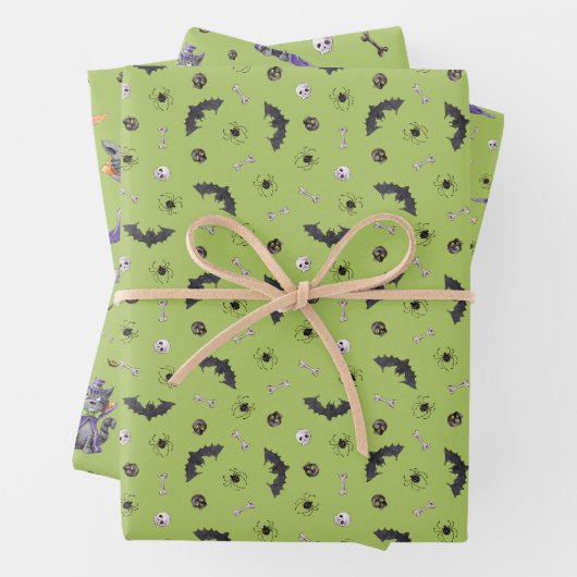 Funny Cat Halloween Geschenkpapier Set (Beispiel)