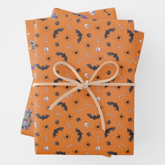 Funny Cat Halloween Geschenkpapier Set (Beispiel)