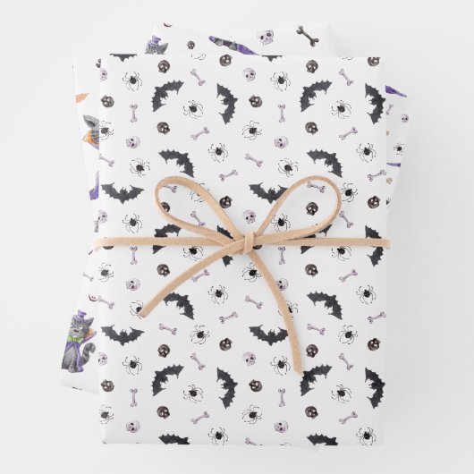 Funny Cat Halloween Geschenkpapier Set (Beispiel)