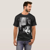 Funny Cat Halloween Spooky Cat Selfie und Hexen T-Shirt (Vorne ganz)