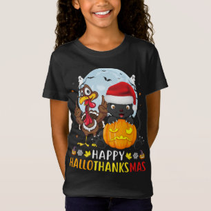 Funny Cat Halloween und frohe Weihnachts Happy Hal T-Shirt