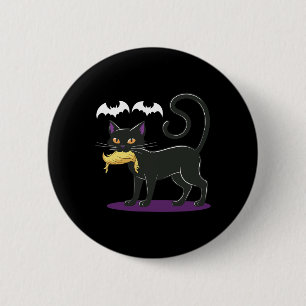 Funny Cat Halloween Wahl USA Button