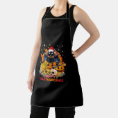 Funny Cat Happy Hallothanksmas Halloween Thanksgiv Schürze (InSitu)