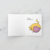 Funny Cat Happy New Year Karte (Innenseite)