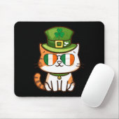 Funny Cat Happy St Patricks Day Mousepad (Mit Mouse)