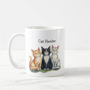 Funny Cat Herder Quote Cat Lover Kaffeetasse