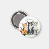 Funny Cat Herder Quote Cat Lover Magnet (Vorderseite/Rückseite)