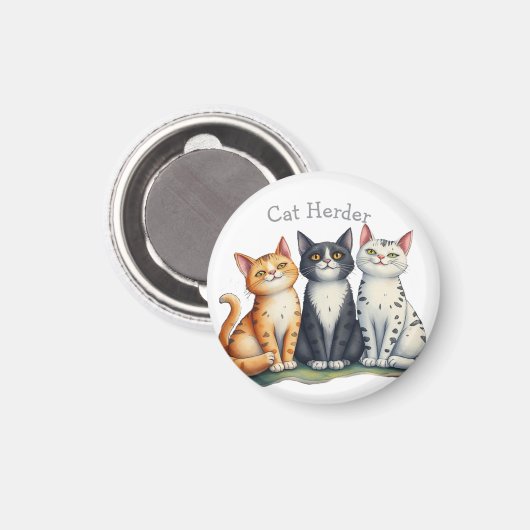Funny Cat Herder Quote Cat Lover Magnet (Vorderseite/Rückseite)
