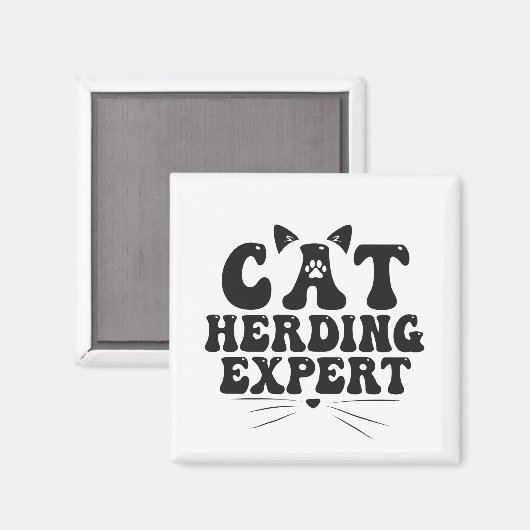 Funny Cat Herding Experte humorvolle Tierkatzenlie Magnet (Vorderseite/Rückseite)