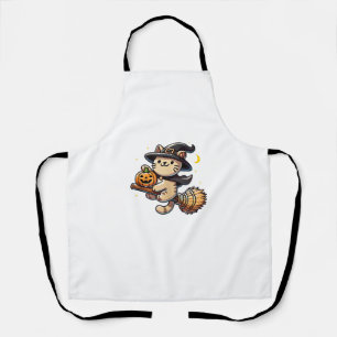 Funny Cat Hexenkostüm Broom Stick Boys Schürze