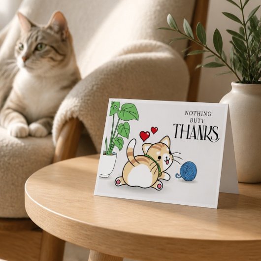 Funny Cat Hintern Danke Karte