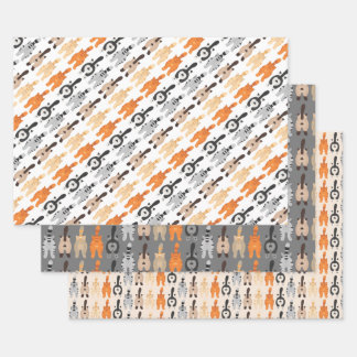 Funny Cat Hintern Wrapping Paper Flat Sheet Set 3 Geschenkpapier Set