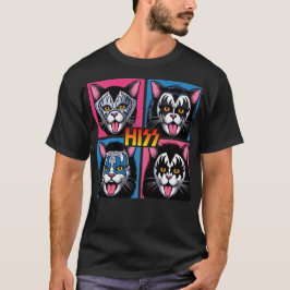 Funny Cat Hiss Rock and Roll for Cat Lover Cat Vat T-Shirt
