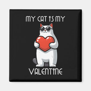 Funny Cat Holding Herz für Valentinstag Familie Magnet